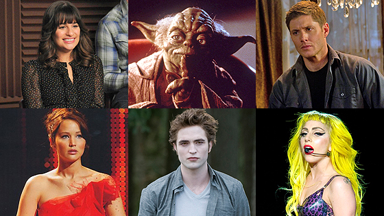 Lea Michele, Yoda, Jensen Ackles, Jennifer Lawerence, Robert Pattinson, Lady Gaga Lea Michele, Yoda, Jensen Ackles, Jennifer Lawerence, Robert Pattinson, Lady Gaga